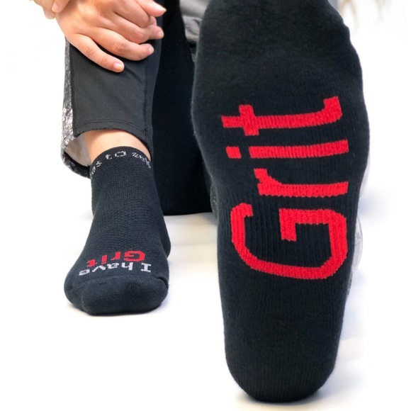 'I have Grit' black low-cut socks - Picture 3 of 6
